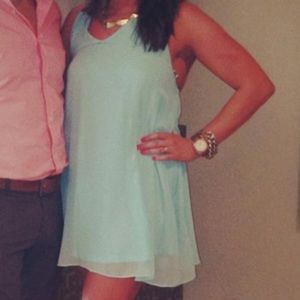 Mint dress with amazing chain straps in back!