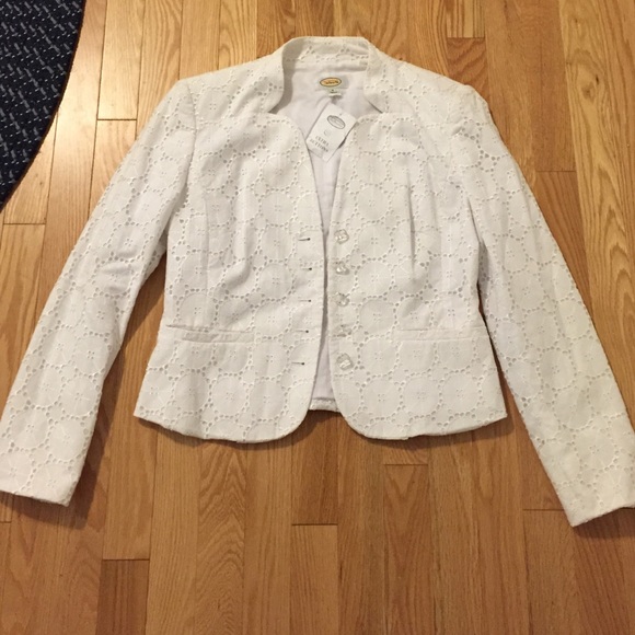 Lace Blazer With Crystal Buttons