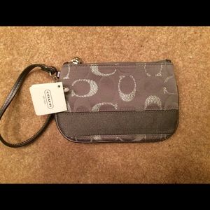 Coach silver wristlet