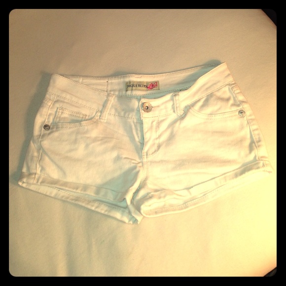 White Denim Shorts