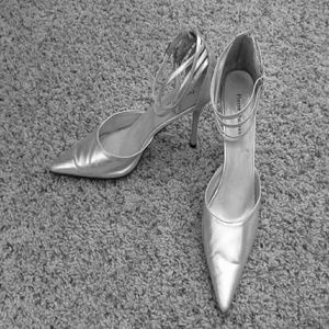 Just reduced:  Pierre Dumas Silver pencil heels
