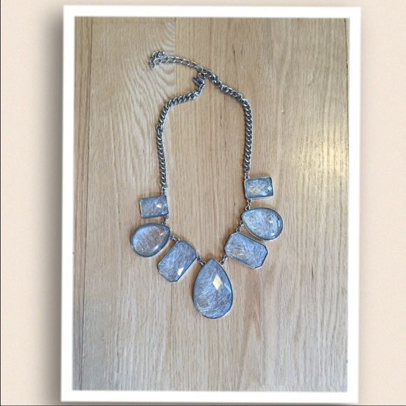Chunky stone necklace.