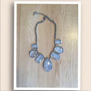 Chunky stone necklace.