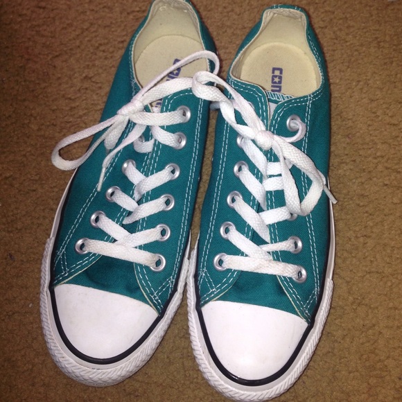 Teal converse unisex