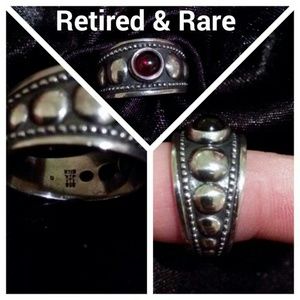 Retired Rare James Avery Garnet Bead Ring