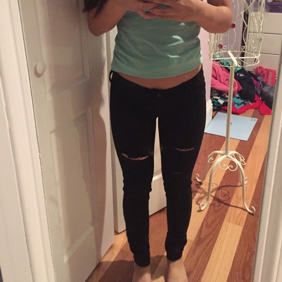 black ripped jeans from pacsun