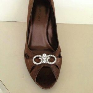 Bronze evening shoes