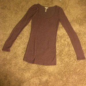 Purple long sleeve shirt