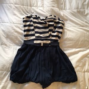 Navy striped jumper with pockets