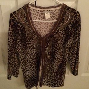 Leopard print cardigan