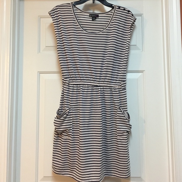 Self Esteem Dresses & Skirts - Navy Blue & White Stripped Dress 💙