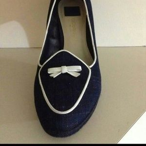 Navy pumps with nautical theme
