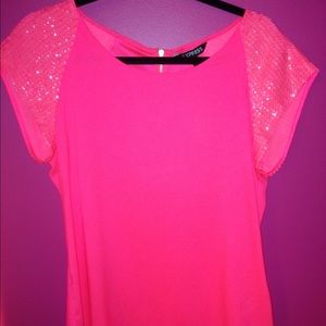 Pink sequin shirt