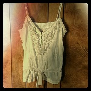 Tank top ruffle blouse