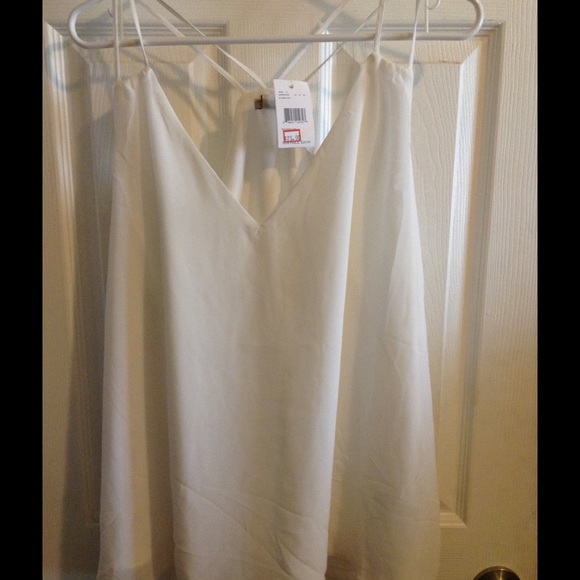 White guess spaghetti strap blouse