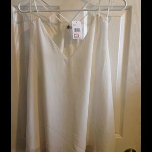 White guess spaghetti strap blouse