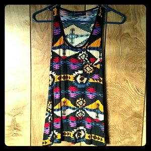 Aztec print tank top