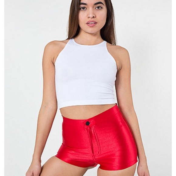 American Apparel high waisted disco shorts