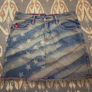 American flag Jean skirt