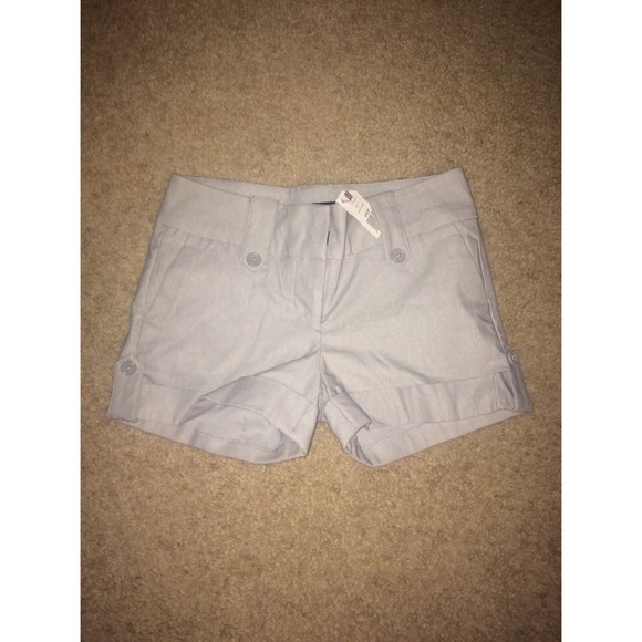 Grey mini shorts