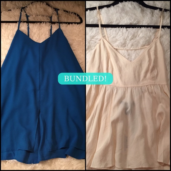 BUNDLED- Forever 21 tops (Blue & Ivory)