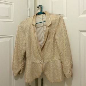 Lace cream colored blazer from Maurices