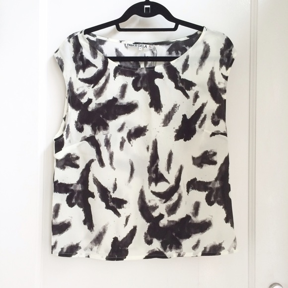 Pam & Gela Tops - Pam & Gela Bird Print Top