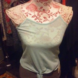 Cute blue lace top