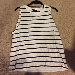 black and white stripped tank