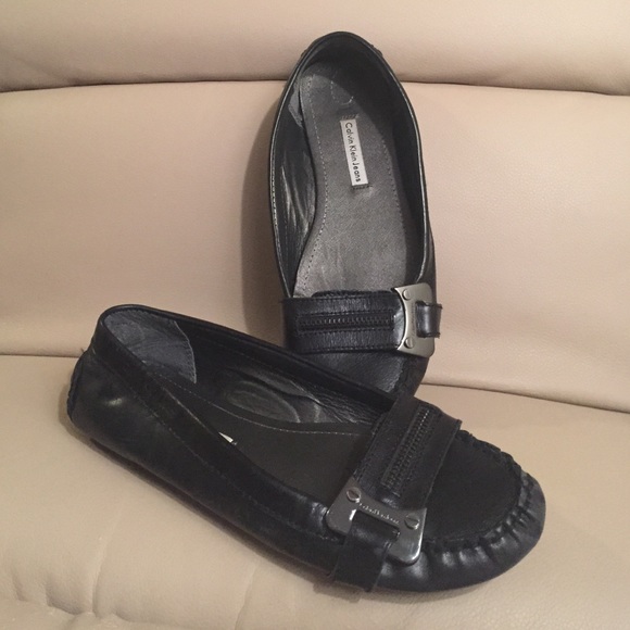 Black Calvin Klein flats