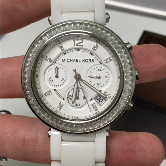 💞Michael Kors 'Parker' Crystal Ceramic Watch💞 - Picture 4 of 4