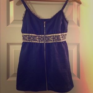 Blue dressy tank