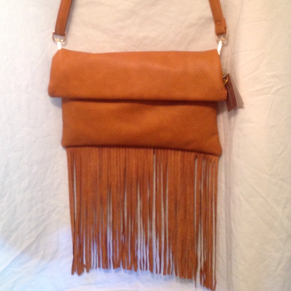 ❌SOLD❌NWT Festival Boho Fringe Bag Chestnut - Picture 2 of 4