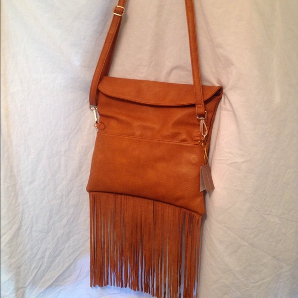 ❌SOLD❌NWT Festival Boho Fringe Bag Chestnut - Picture 4 of 4