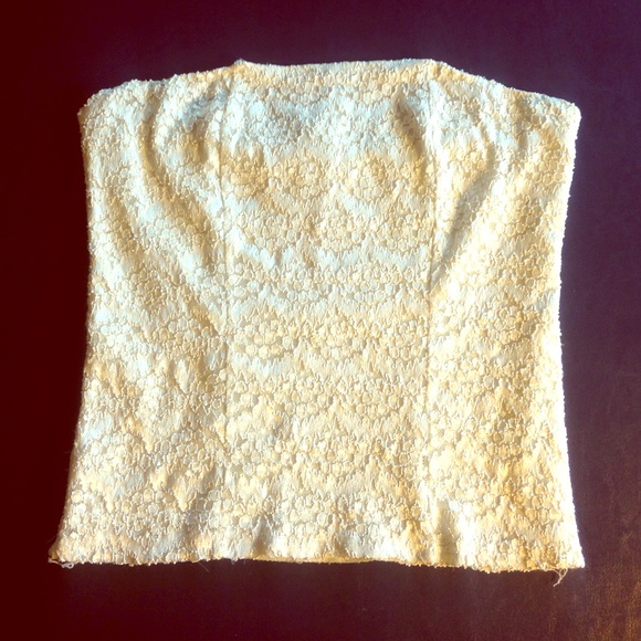 Vintage white lace bustier