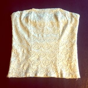 Vintage white lace bustier