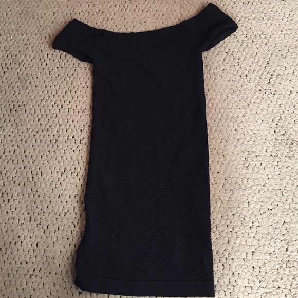 Off the shoulder body con dress