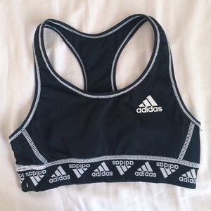 Addidas reversible black and white sports bra