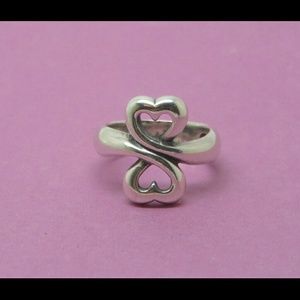 James Avery Double Heart infinity ring