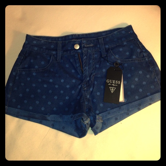 Guess High Waisted Polka Dot Shorts