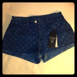 Guess High Waisted Polka Dot Shorts