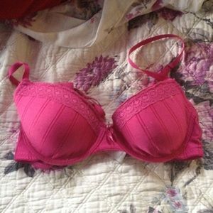 Hot pink bra