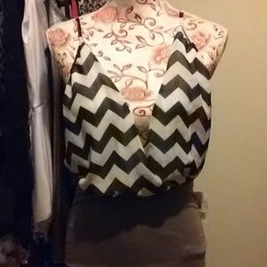 Black and white bodysuit top