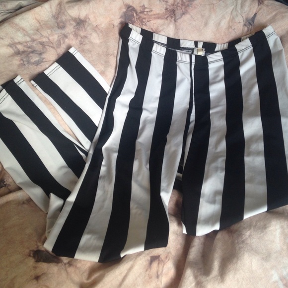 Black and White Stripe "Beetlejuice" Legging