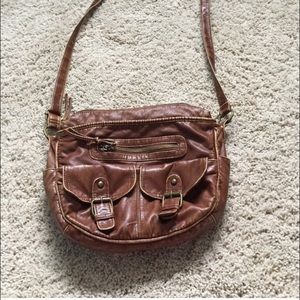 Brown leather purse