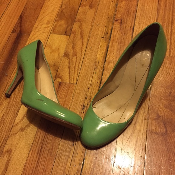 Mint patent Kate Spade heels