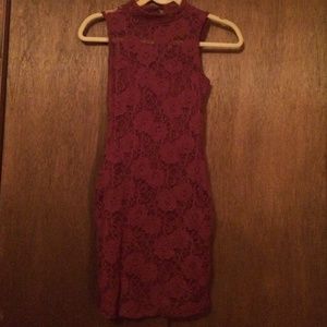 ARDEN B burgundy lace dress