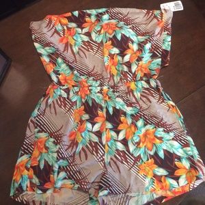 Forever 21 tie back bandeau romper