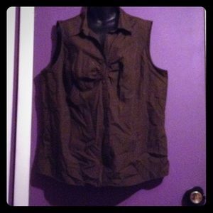 Brown vest top