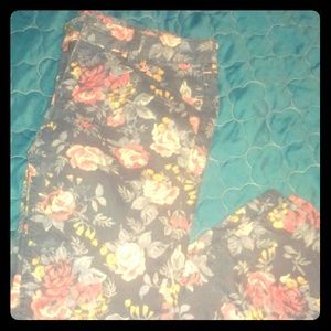 Floral straight leg